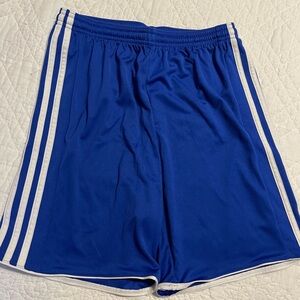 Adidas Royal Blue Climacool Athletic Shorts with White Stripes